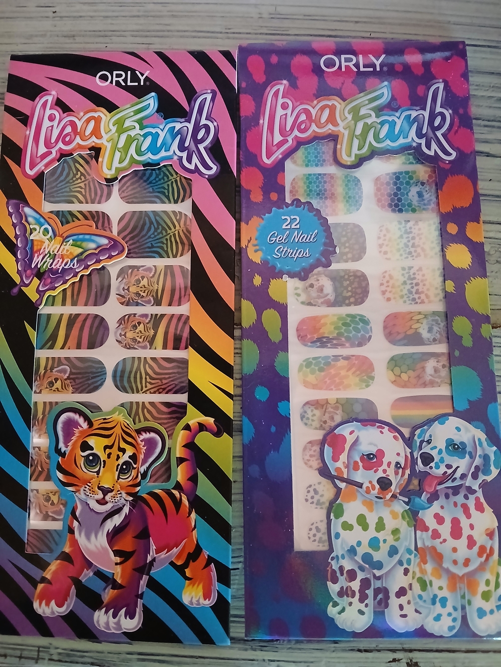 Lisa Frank Multicolor Rainbow Zebra & Dalmatian Nail Wraps